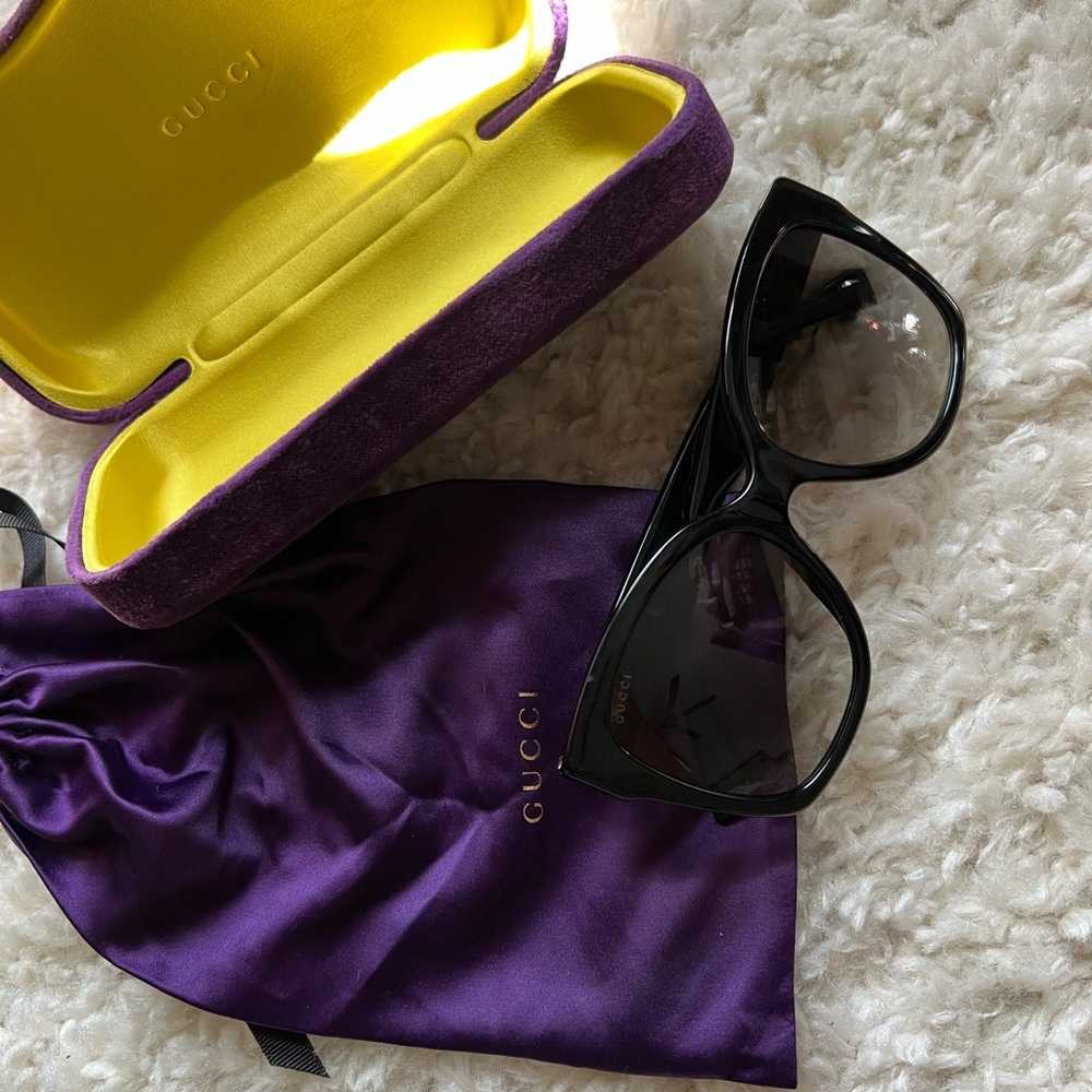 Gucci Black Oversized Sunglasses Fashionable Accessory